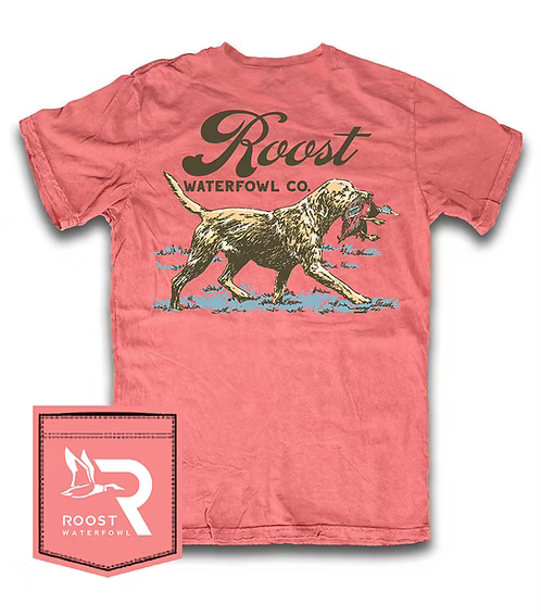 ROOST WATERFOWL DOG TSHIRT - WATERMELON