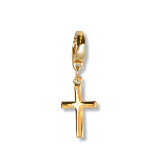 Cross Charm, Gold, Charm Bar | Charm Necklace, Bag Charm