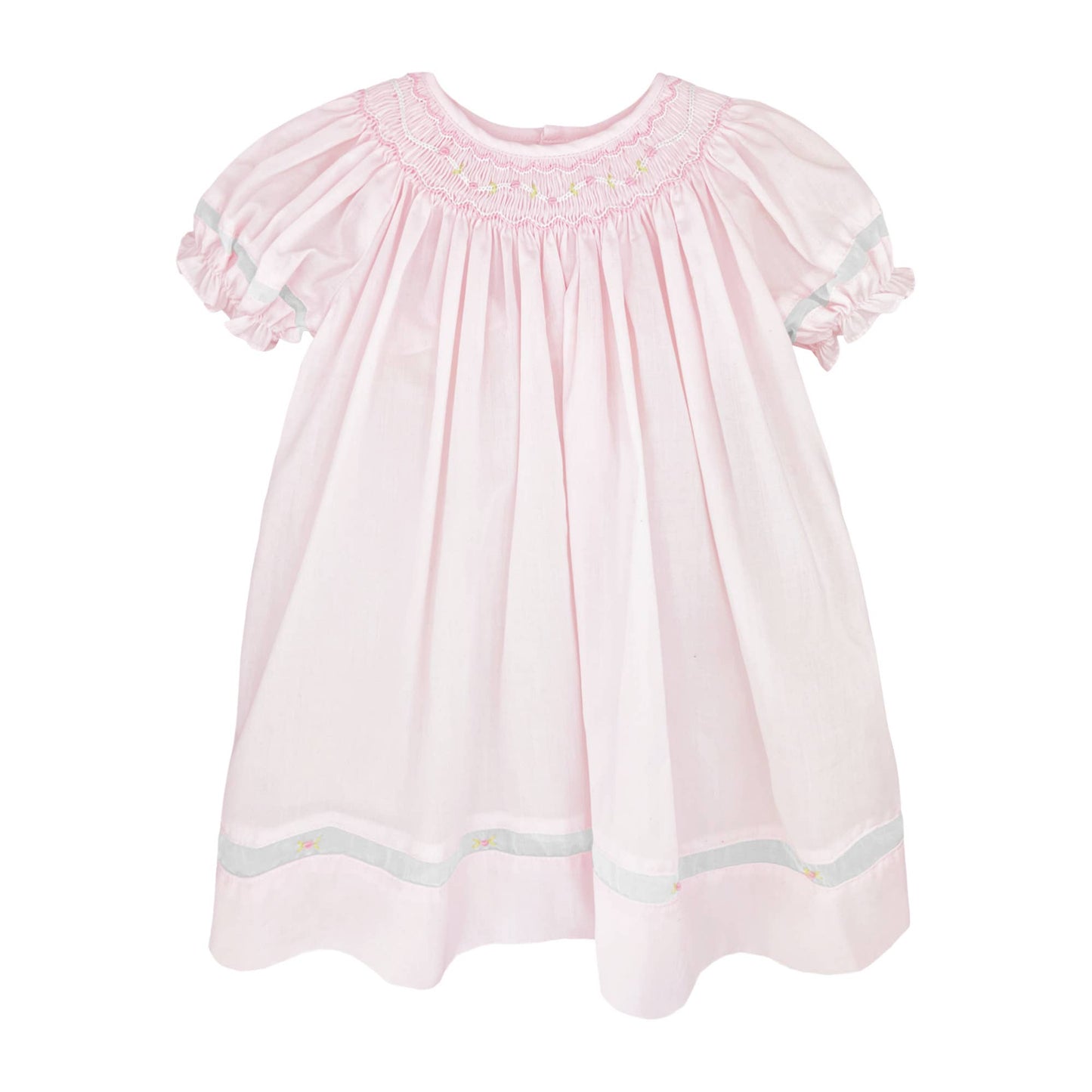 Smocked Daygown with Voile Insert