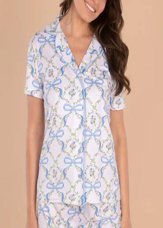 Bows & Blossoms Pajama Top