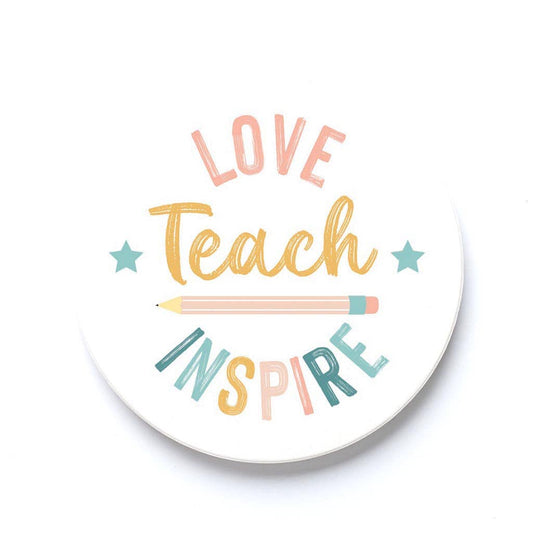 Car Coaster-Love Teach Inspire