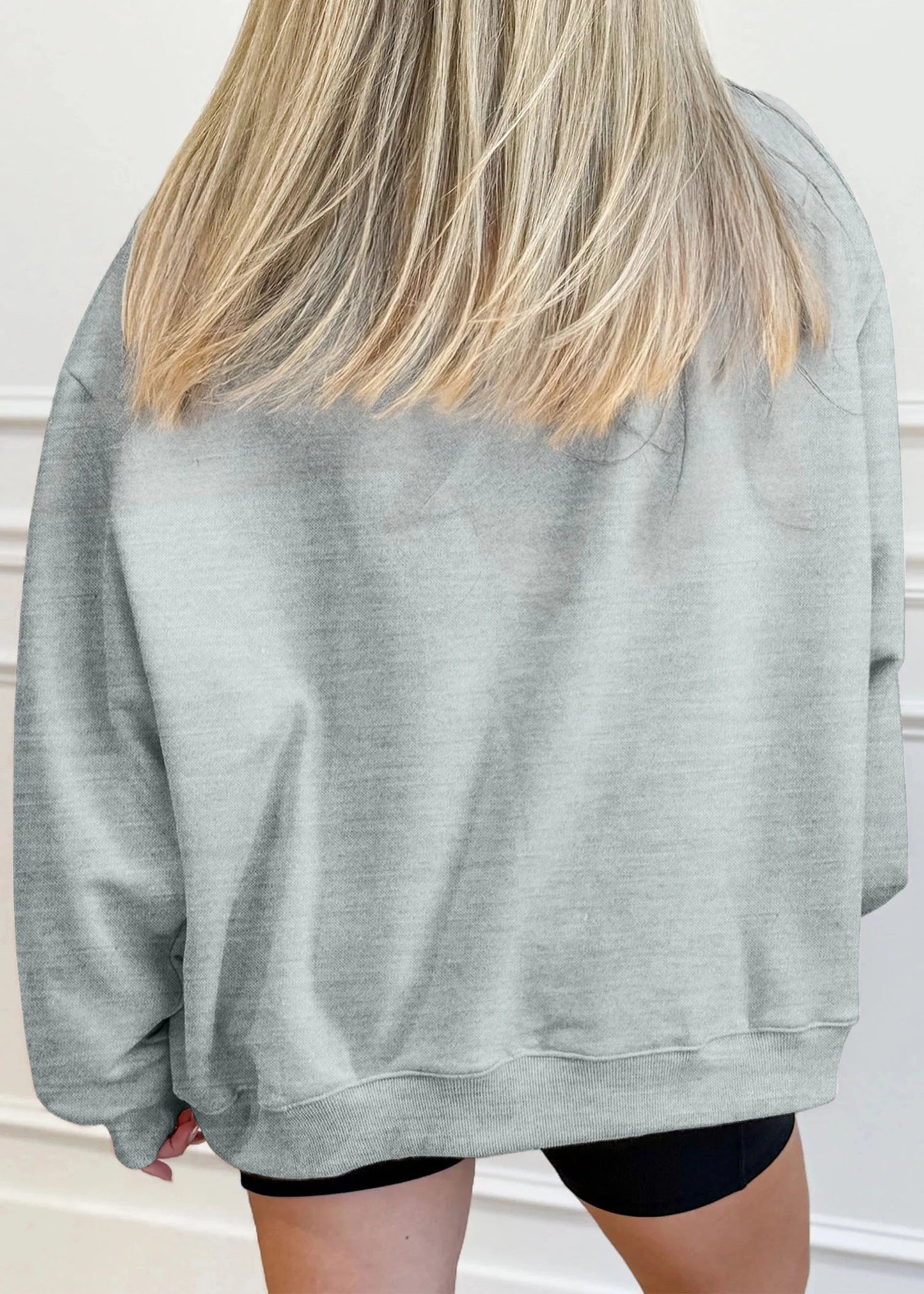 GRAY EXPOSED SEAM MOCKNECK WESTERN DUCK SWEATSHIRT