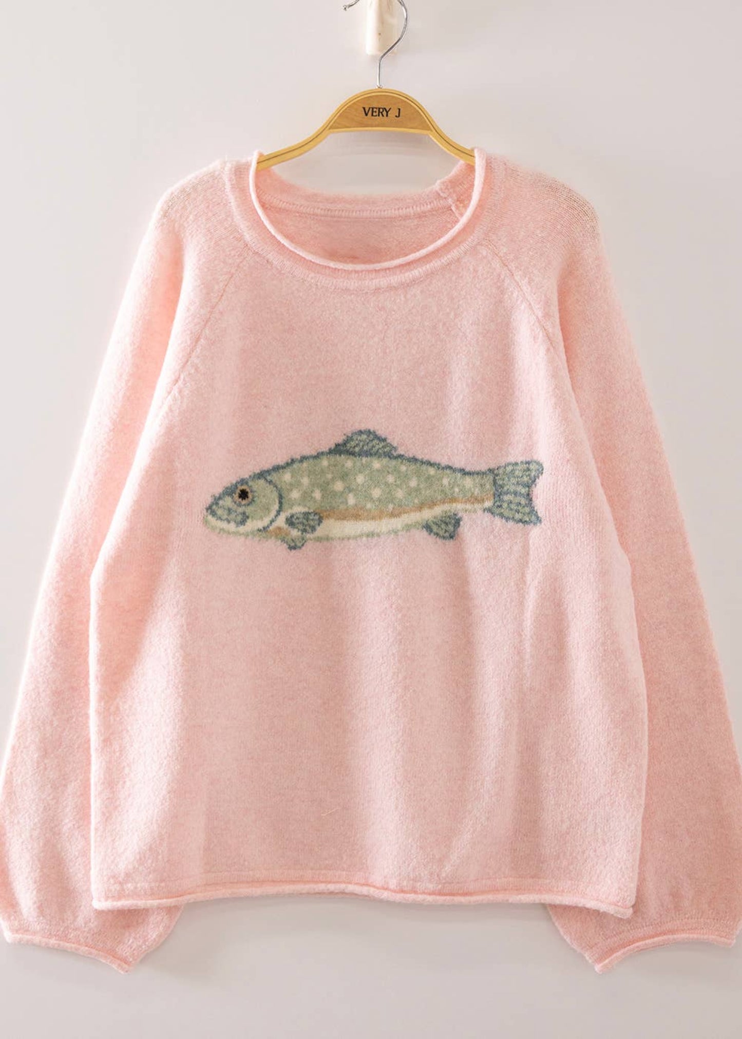 Fish Intarsia Cozy Sweater