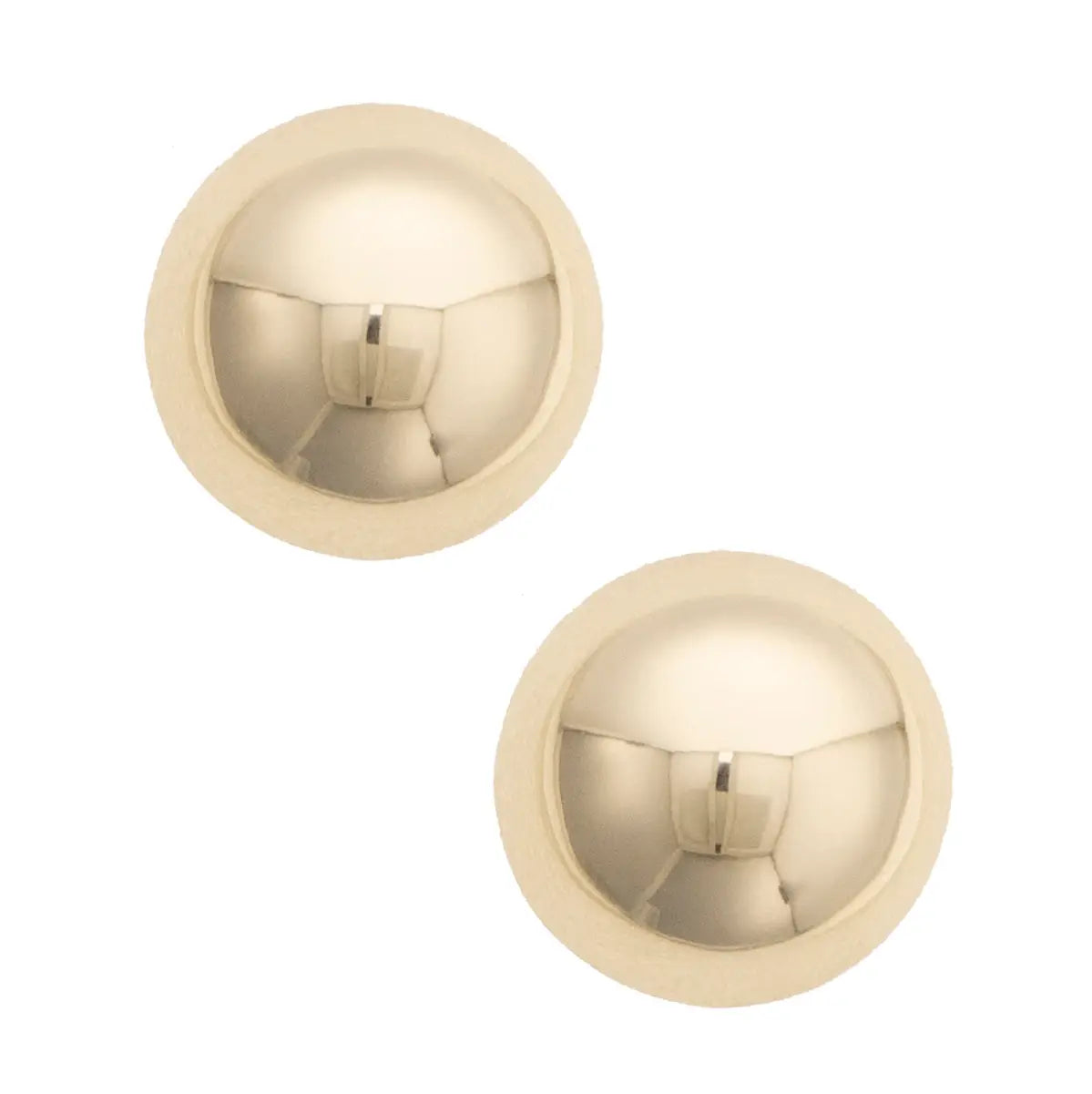 DOME ICON STUD EARRINGS - SHINY GOLD