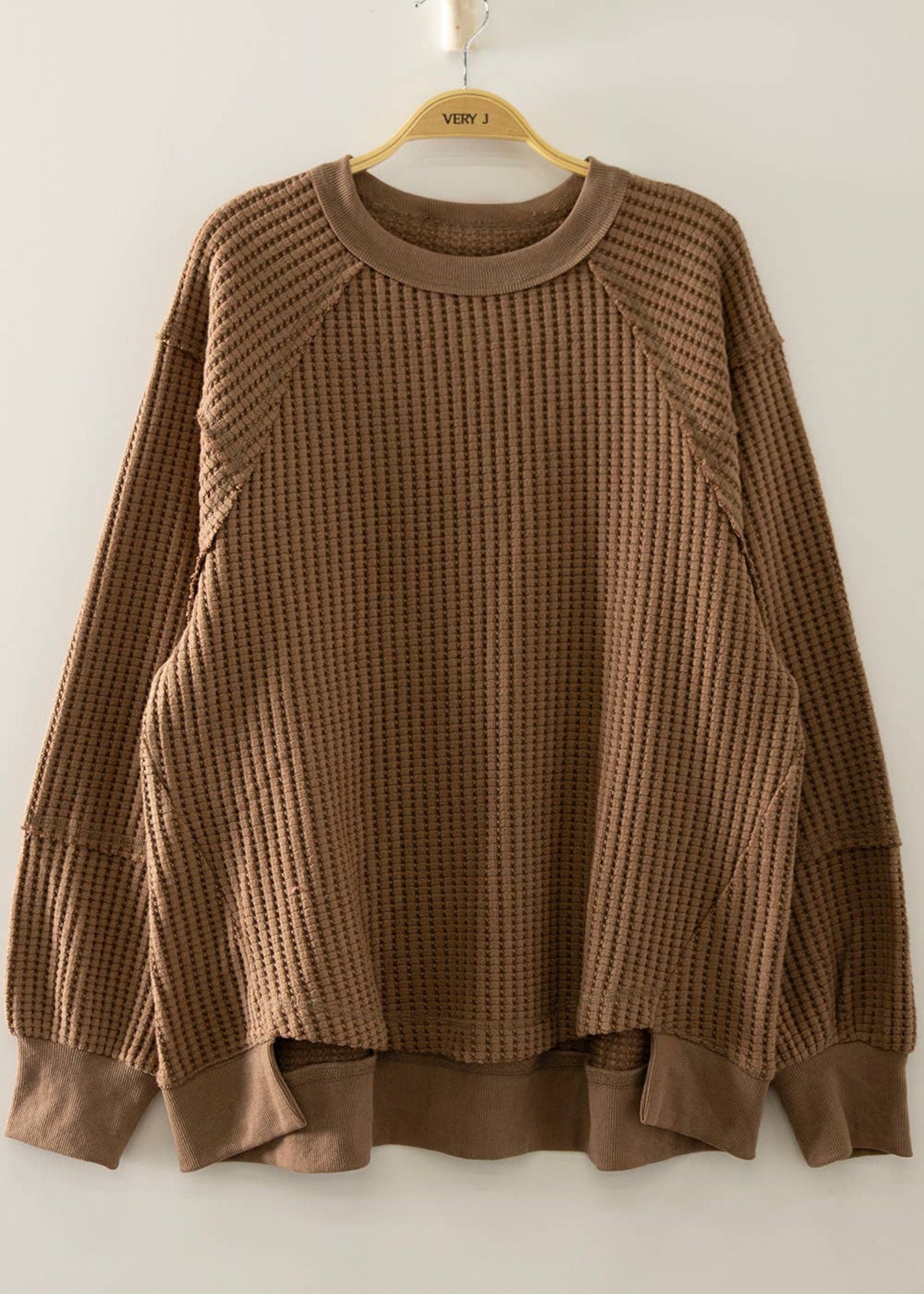 Lillian Waffle Patch Detail Pullover