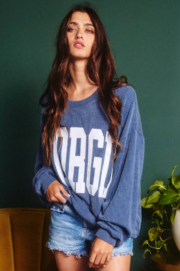 Georgia Comfy Oversize Graphic Sweatshirt, Gameday