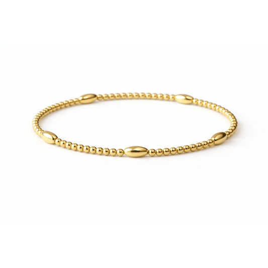 Classic Oval All Gold Bracelet
