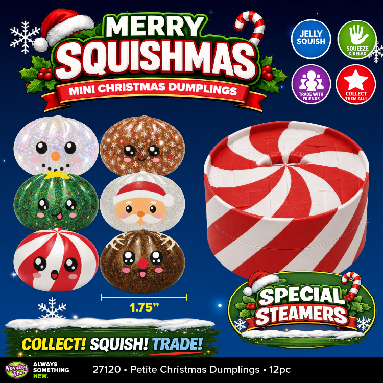 Fun Doh Petite (Mini) Squishy Christmas Dumplings Toy