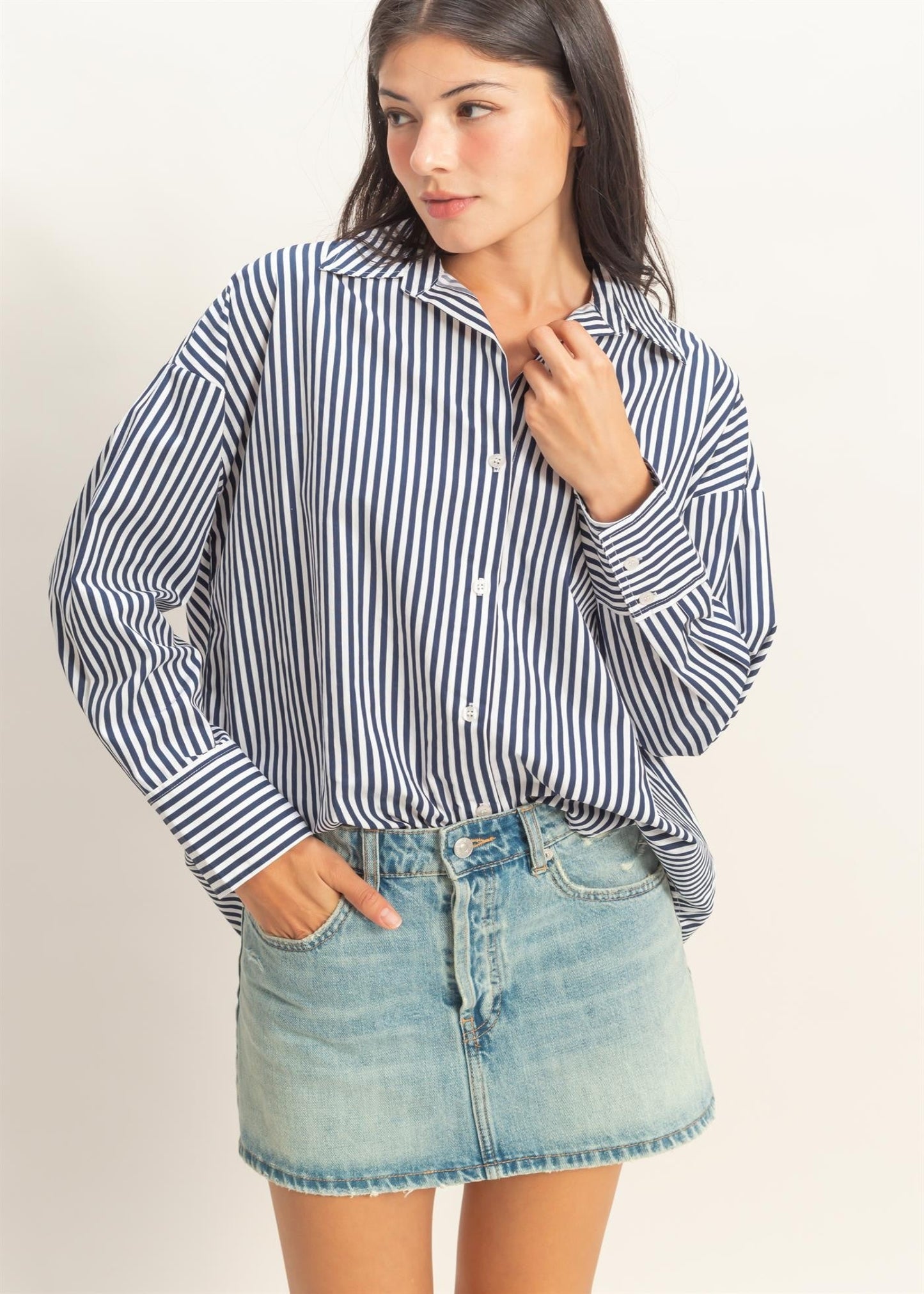LENNIE TOP - NAVY