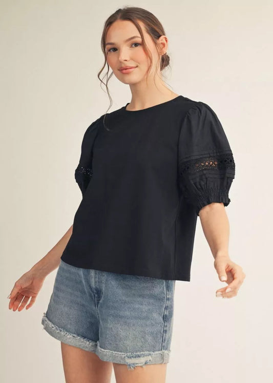 TRACE TOP - BLACK
