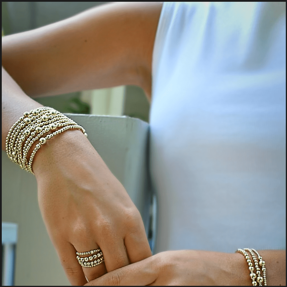 The Nantucket Collection 2x6 14k Gold- Filled Beaded Bracelet