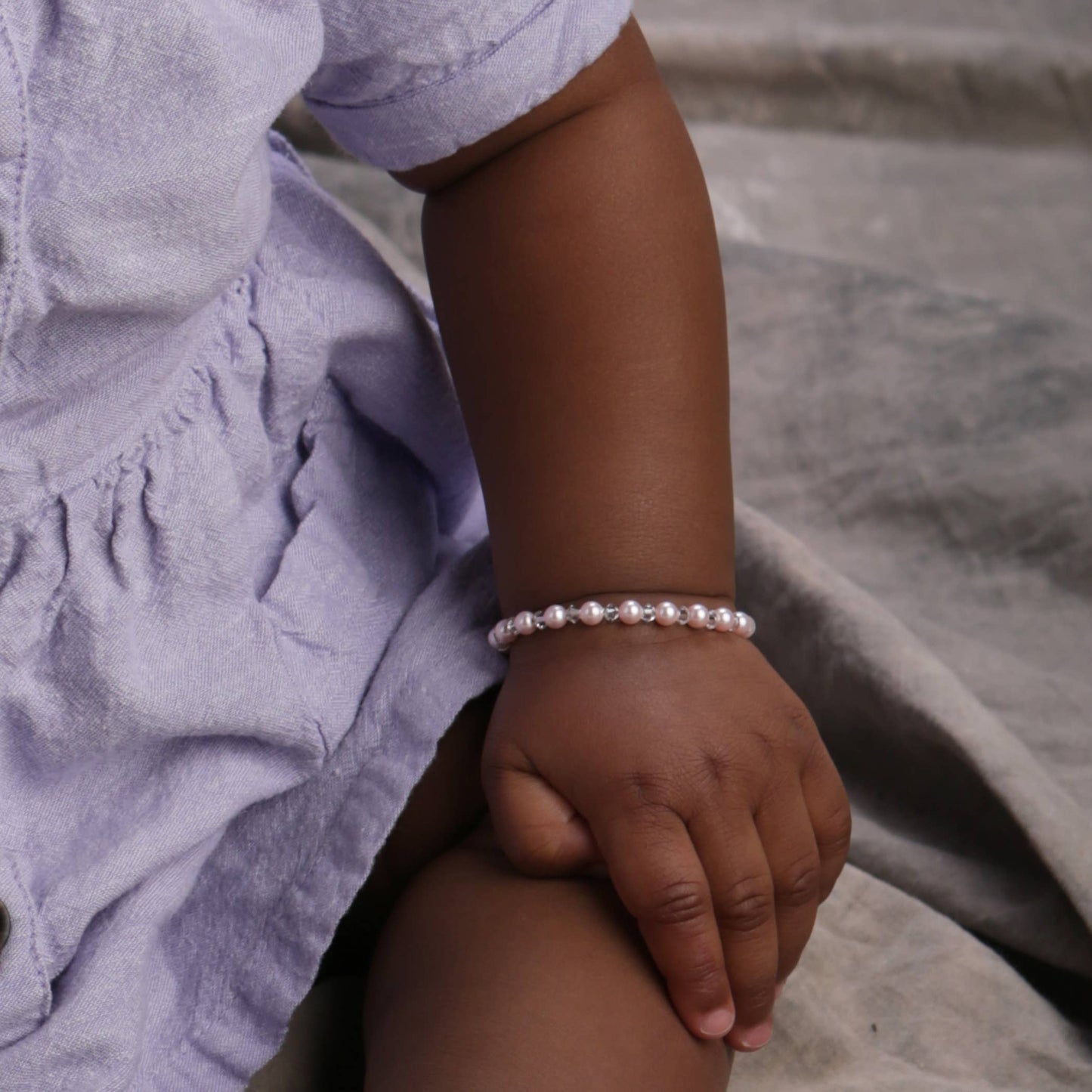 Kid's Sterling Silver Pink Pearl Baby & Children's Bracelet