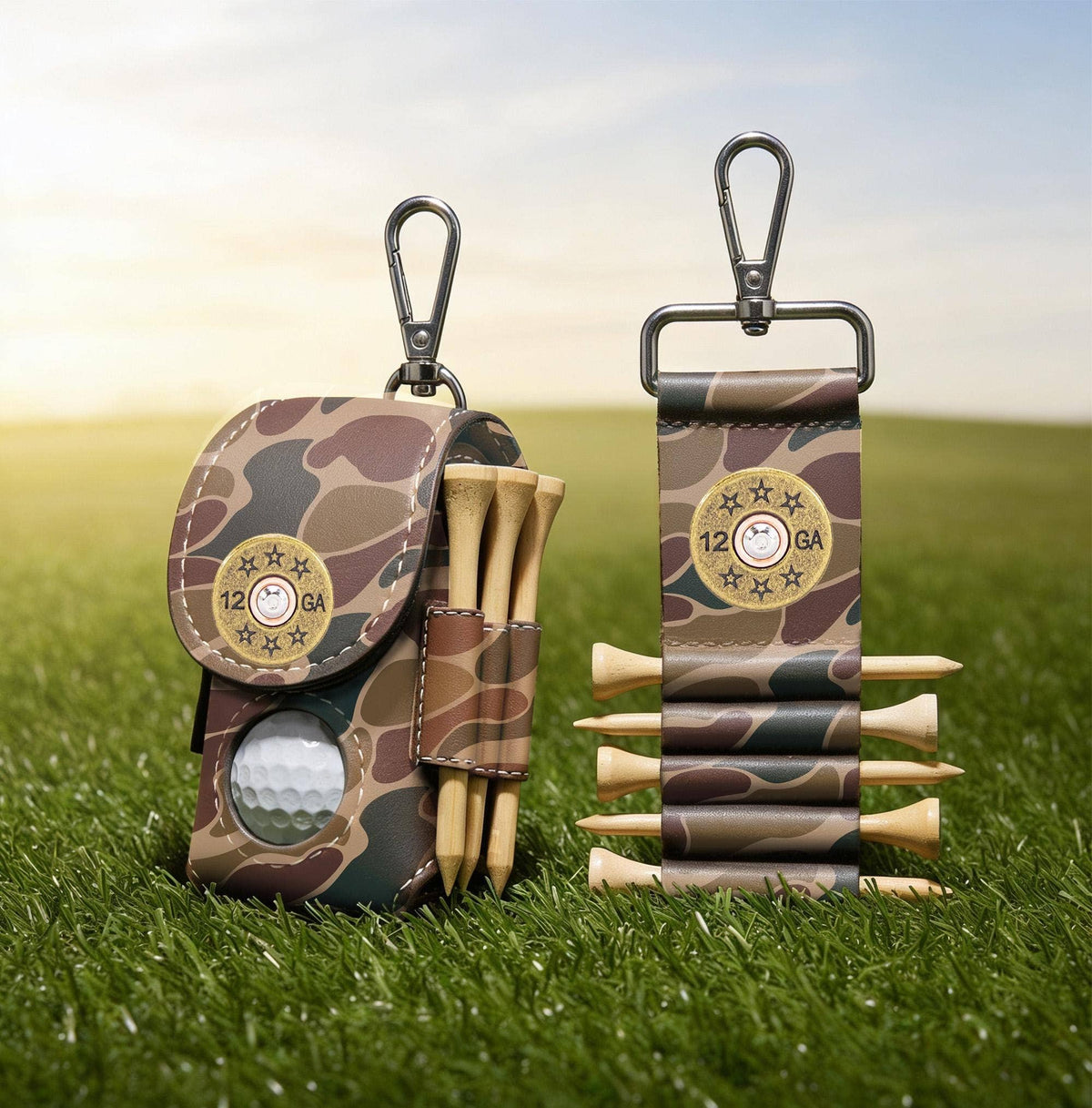 Shotshell Leather Golf Ball and Tee Holder