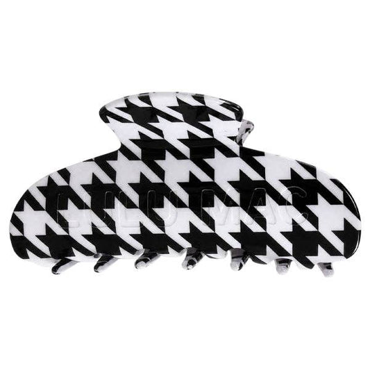 LULU MAC HAIR CLIP - Houndstooth