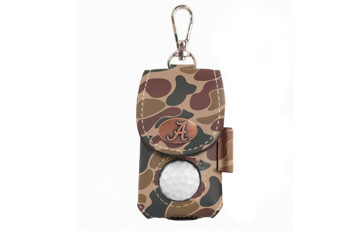 Alabama Crimson Tide Leather Golf Ball and Tee Holder