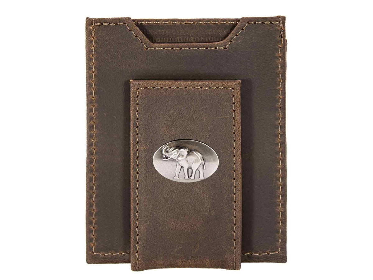Alabama Crimson Tide  Magnetic Front Pocket Leather Wallet