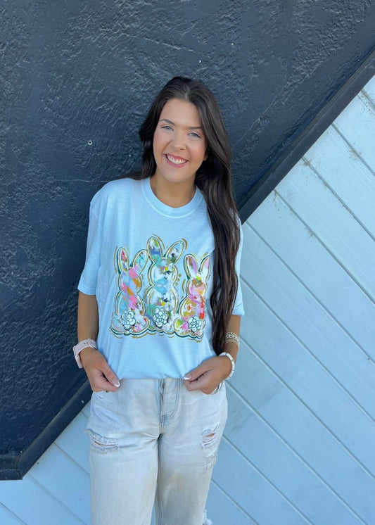 EASTER BUNNY TRIO - CHAMBRAY