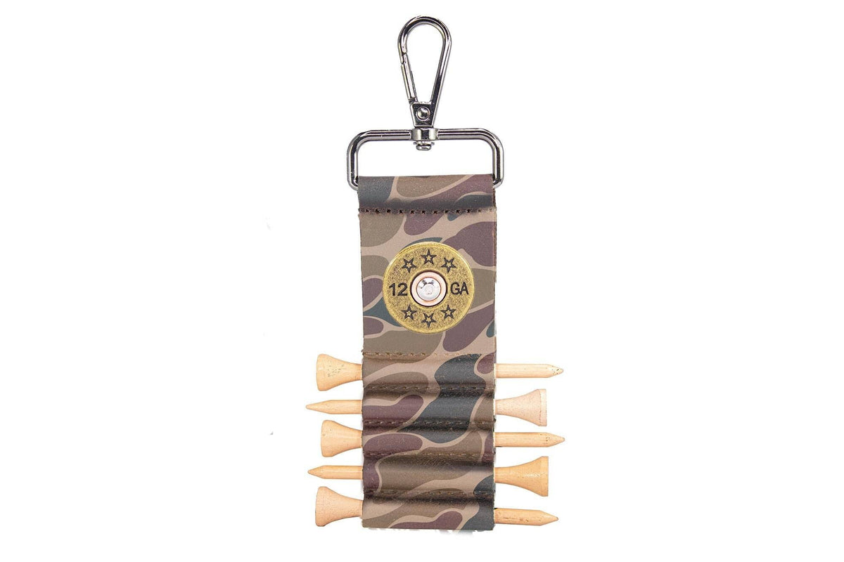 Shotshell Leather Golf Ball and Tee Holder