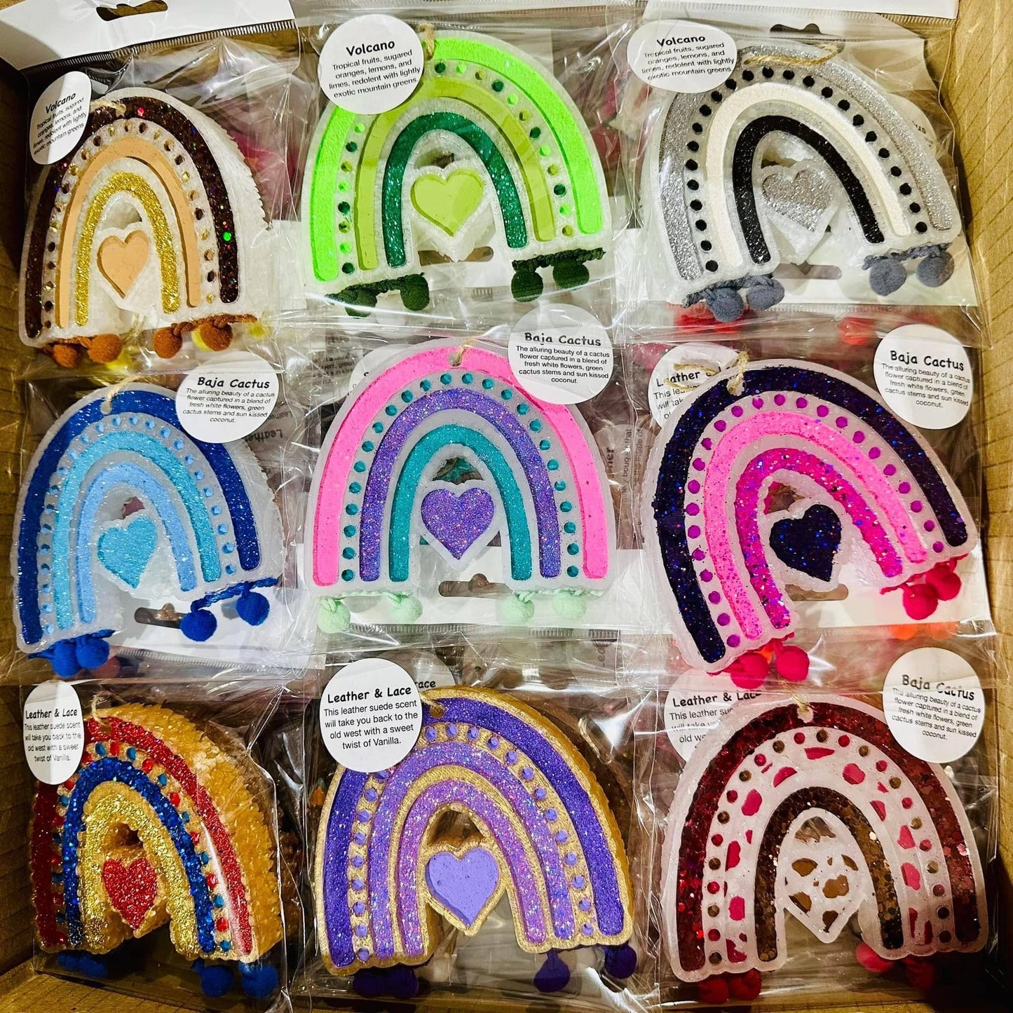 Boho Rainbow Car Freshie - Birds of Paradise