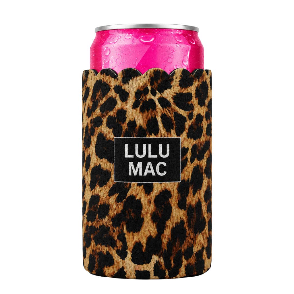 Slim Can Koozie Leopard