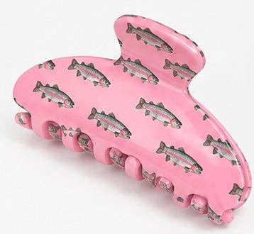 Pink Rainbow Trout Claw Clip