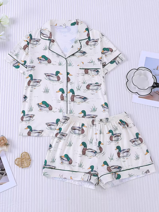 MALLARD PAJAMAS - WHITE