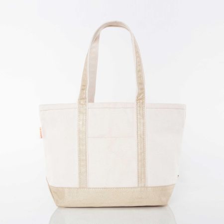 Medium Metallics Classic Tote-Gold