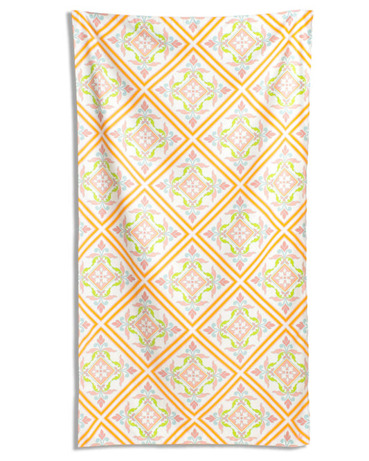 Verona Giant Beach Towel - White/Multi