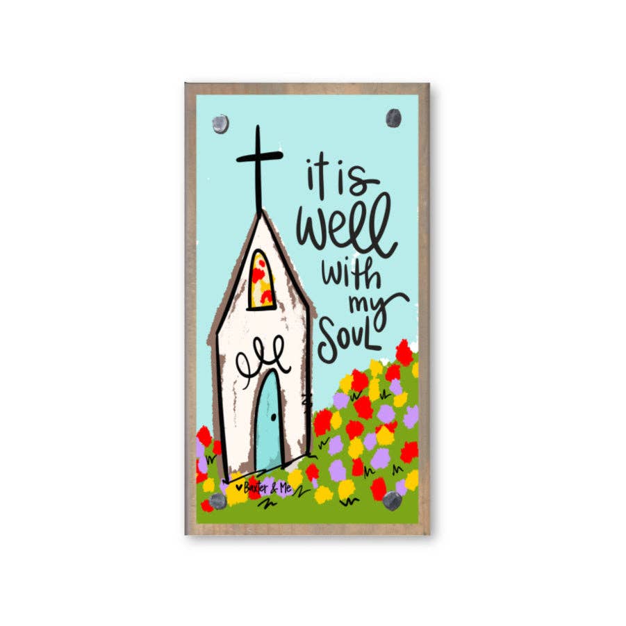 It is Well Church Driftwood Happy Block