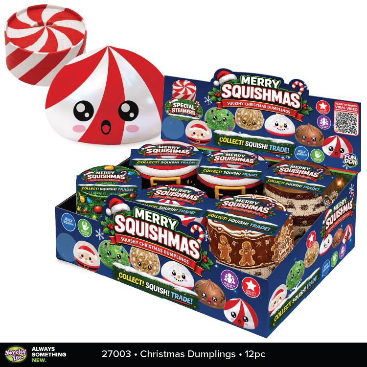 Fun Doh Christmas Dumpling Squishy Toy Holiday