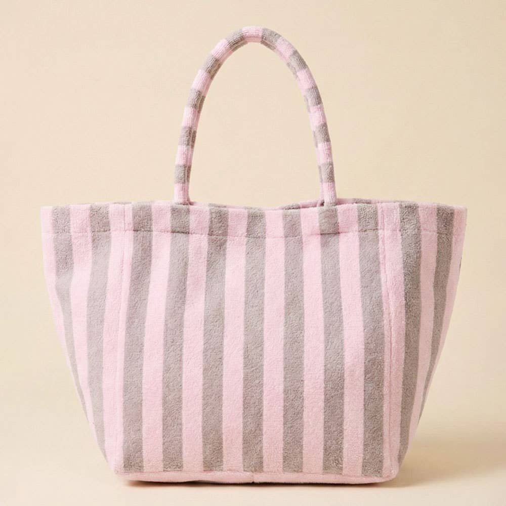 Striped Terry Tote Bag