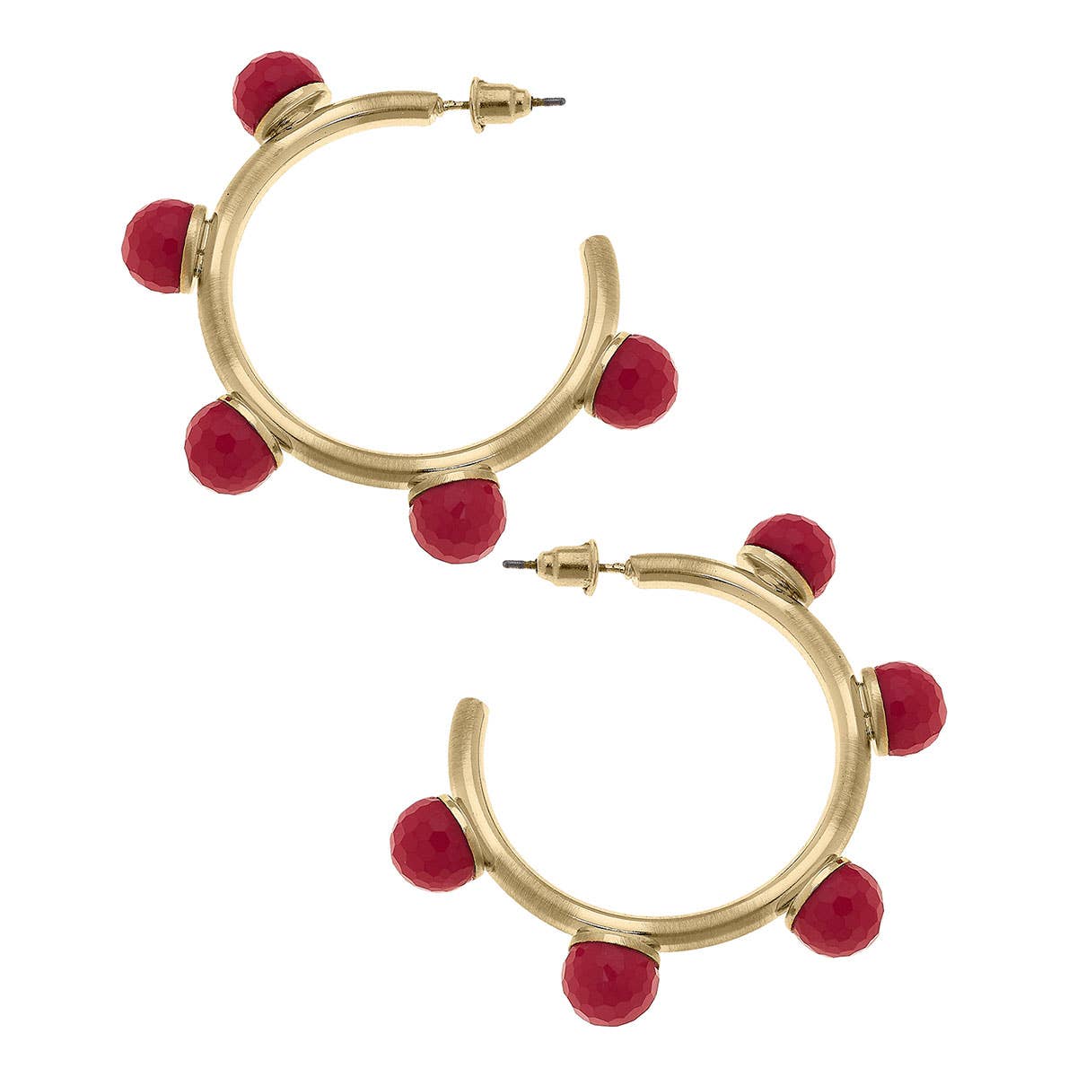 Allison Resin Beaded Hoop Earrings