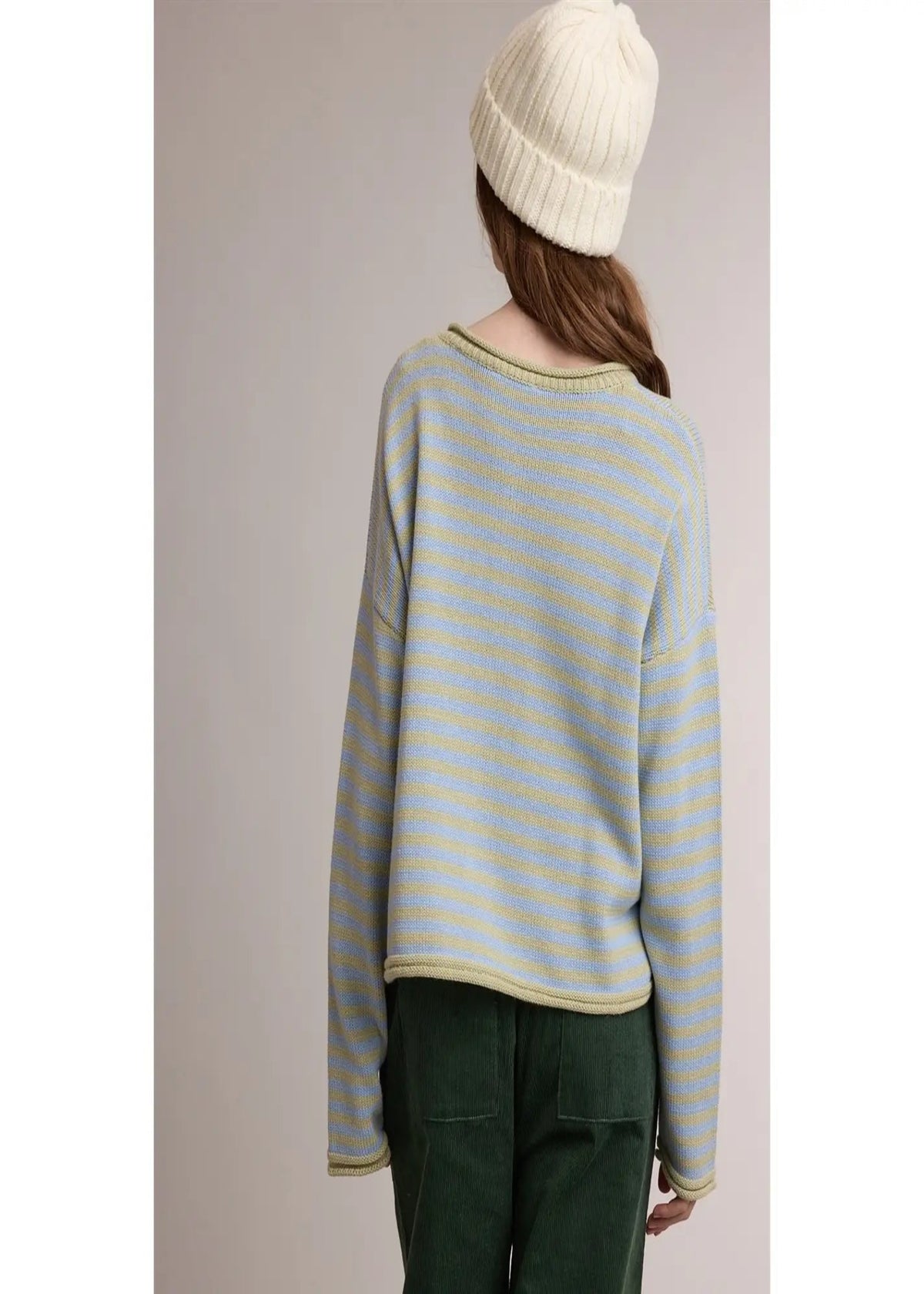 ELLIS SWEATER - SAGE/BLUE