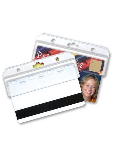 Swiper Horizontal Hard Plastic Clear Badge Accessory