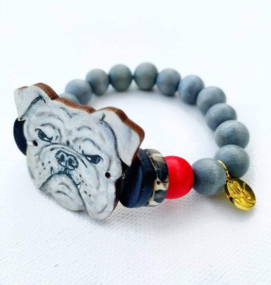 Animal Focal Beaded Bracelets - Bulldog
