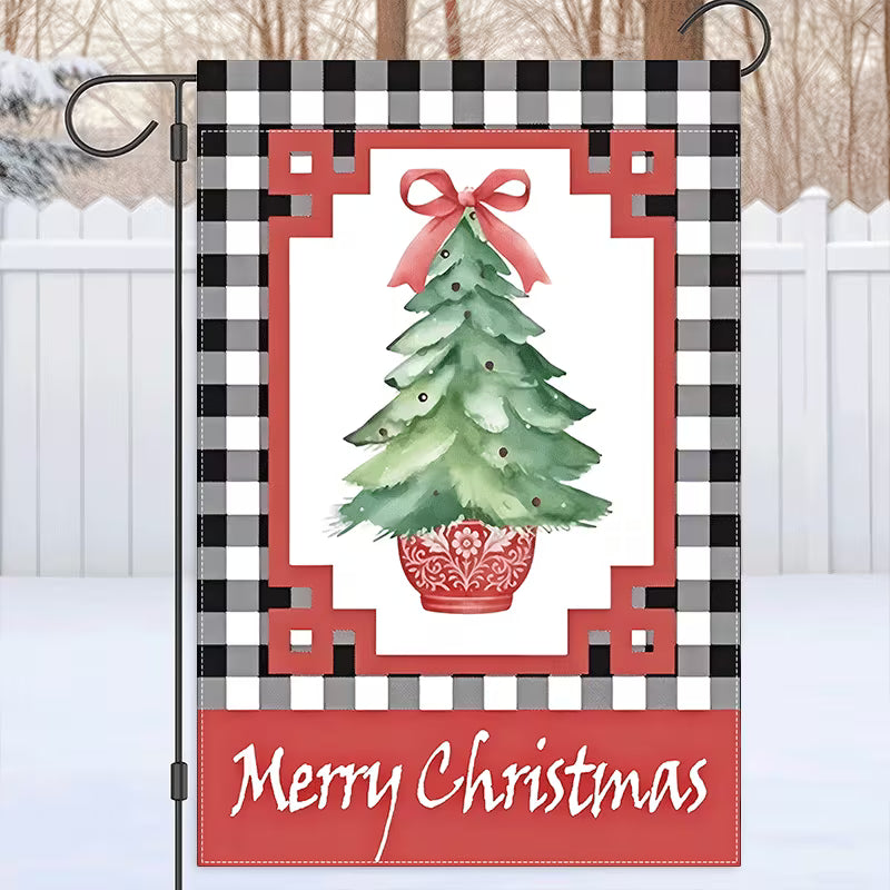 CHINOISERIE CHRISTMAS GARDEN FLAG