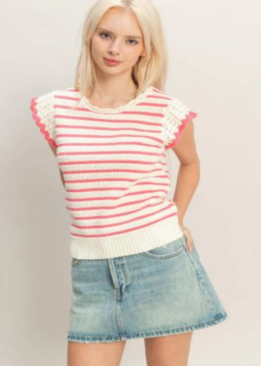 GRACIE TOP - TAFFY PINK