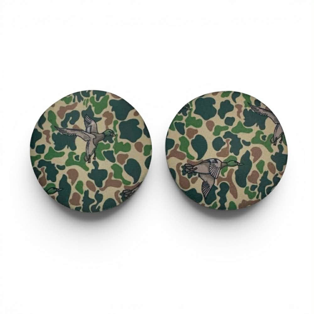 Green Duck Camo Neoprene Car Coasters