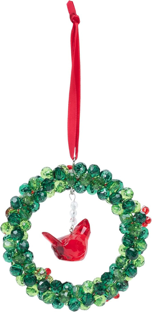CARDINAL BERRY WREATH ORNAMENT