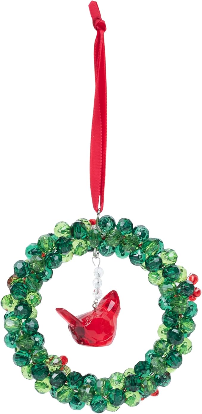 CARDINAL BERRY WREATH ORNAMENT