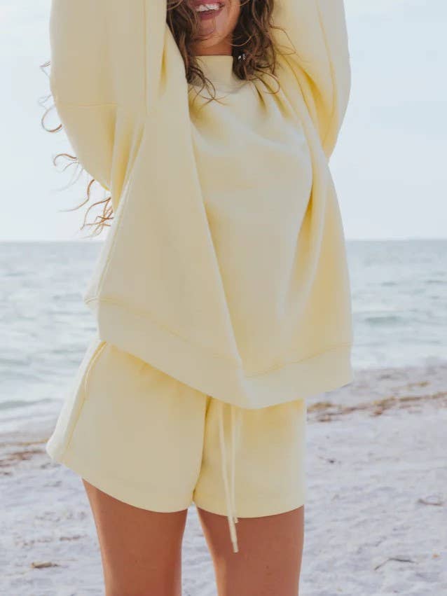 Versatile old school oversized Mockneck Sweatshirt in plain