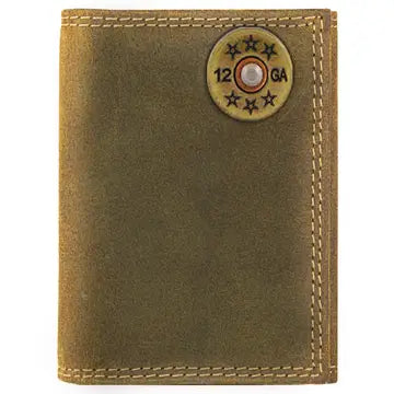 CRAZY HORSE TRIFOLD WALLET-SHOT SHELL