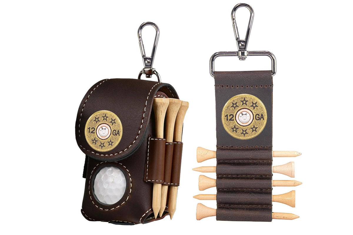 Shotshell Leather Golf Ball and Tee Holder
