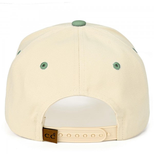 Two Tone "MOMMIN'" Canvas Embroidered Baseball Cap