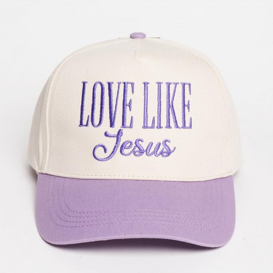 "LOVE LIKE Jesus" Embroidered Two Tone Baseball Cap