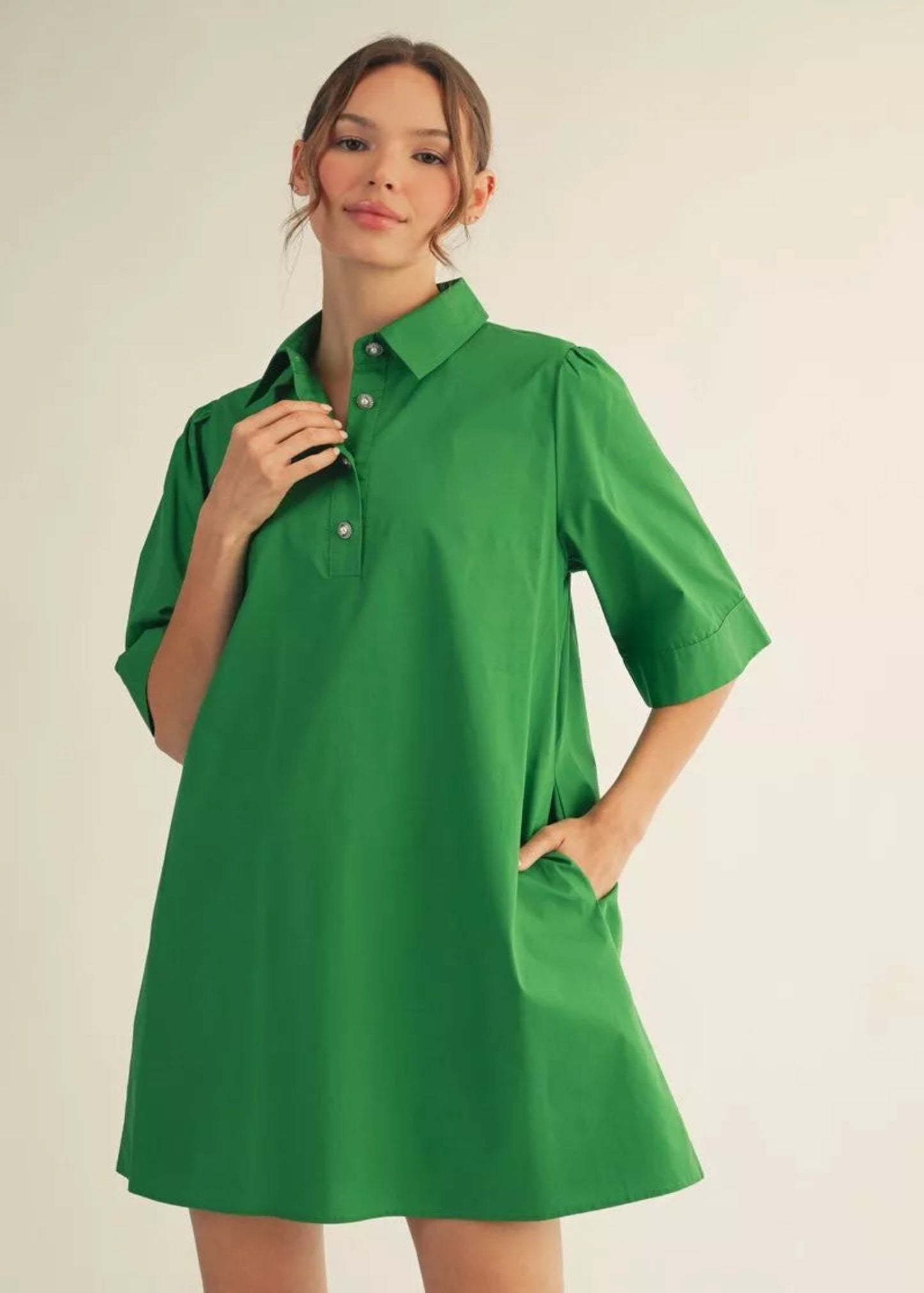LEANA DRESS - GREEN
