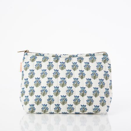 Block Print Clutch-Aqua