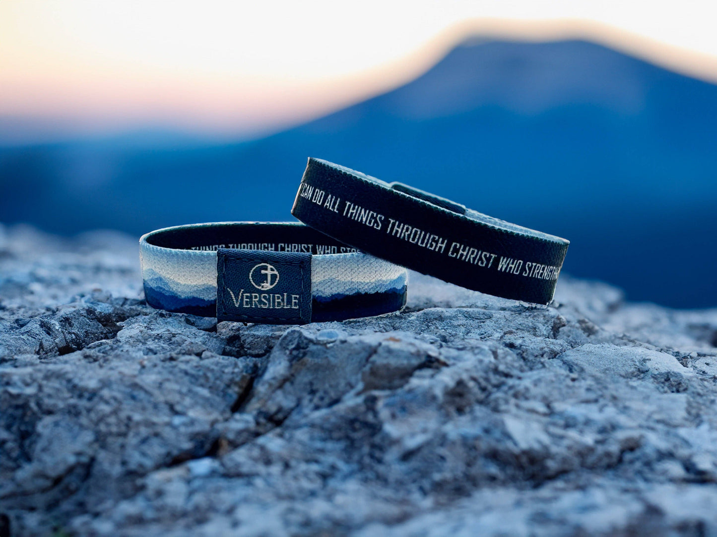 Mountain Horizon / Philippians 4:13 Wristband