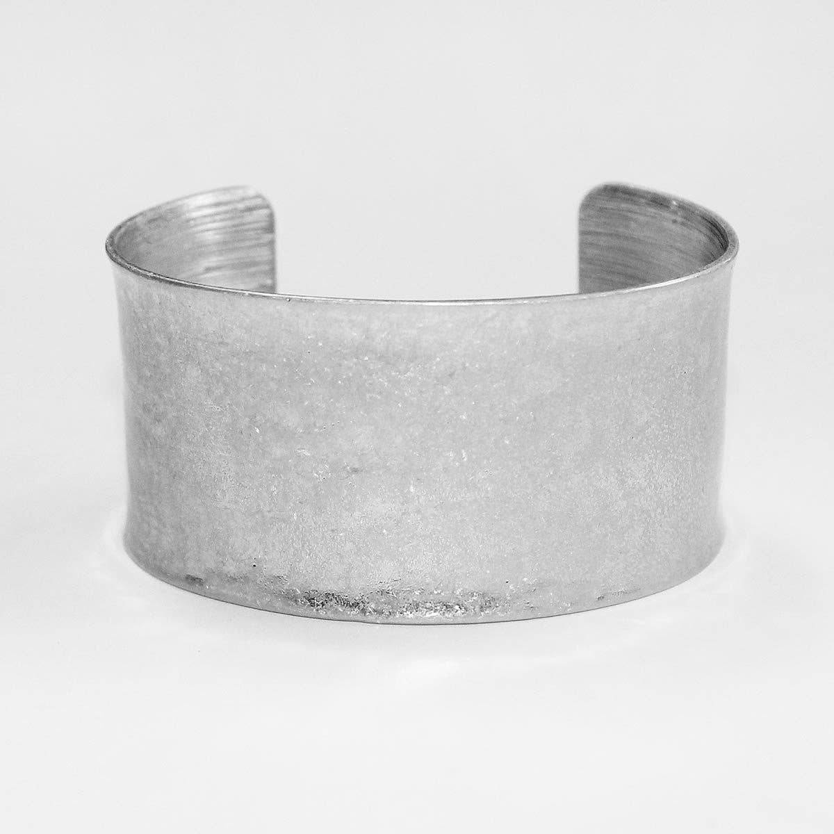 Worn Silver 1.25" Wide Cuff Bracelet, Best Seller!