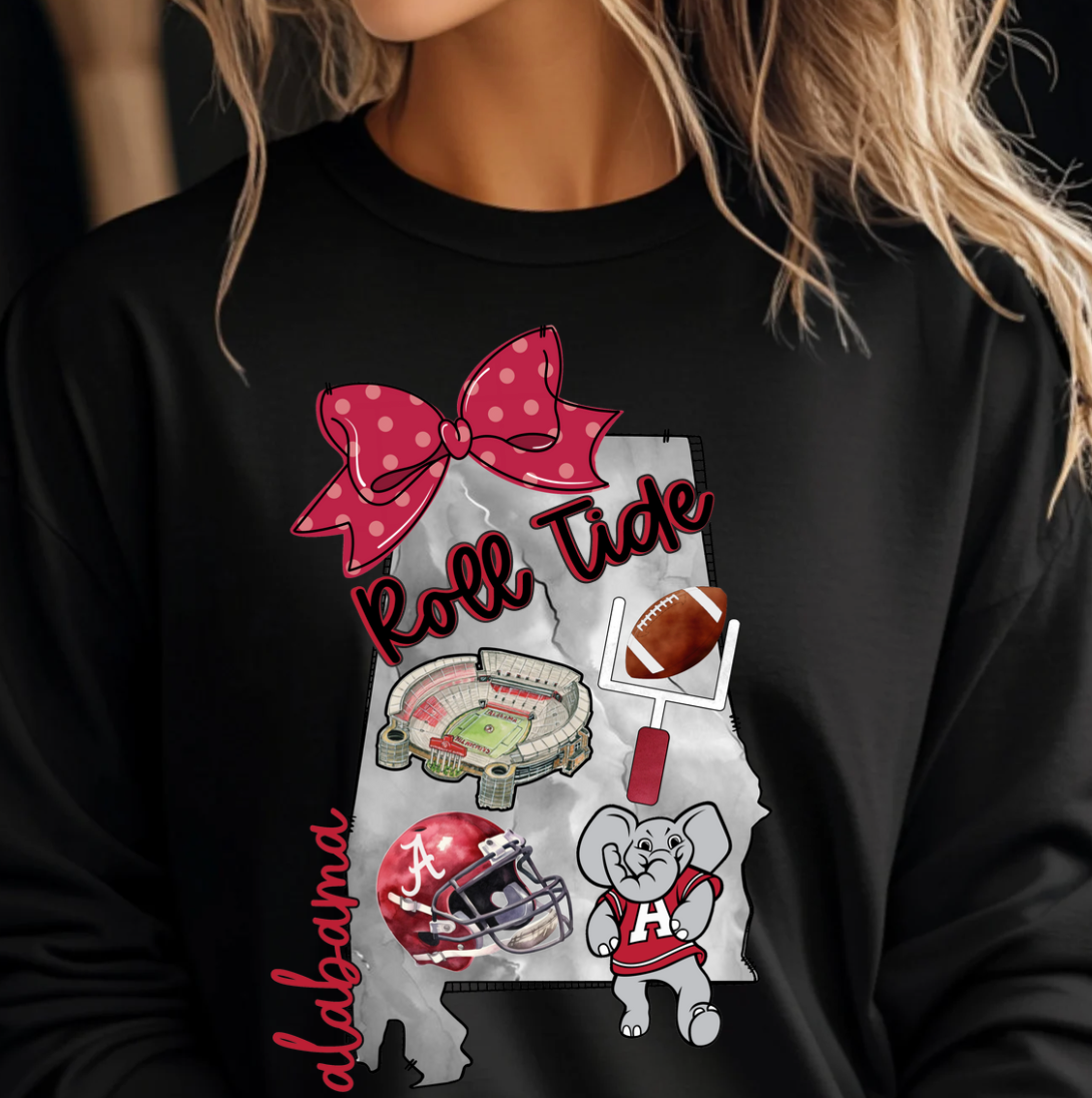 Alabama Football Doodle Tee